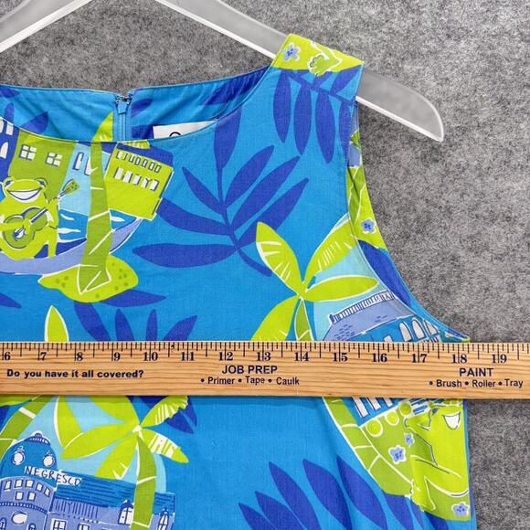 Lilly Pulitzer Negresco Serenade Frog Palm Shift Dress Size 6 White Label Resort - Picture 10 of 12